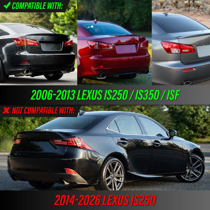 2006-2013 Lexus IS250 IS350 ISF All Clear Lens LED Tail Lights