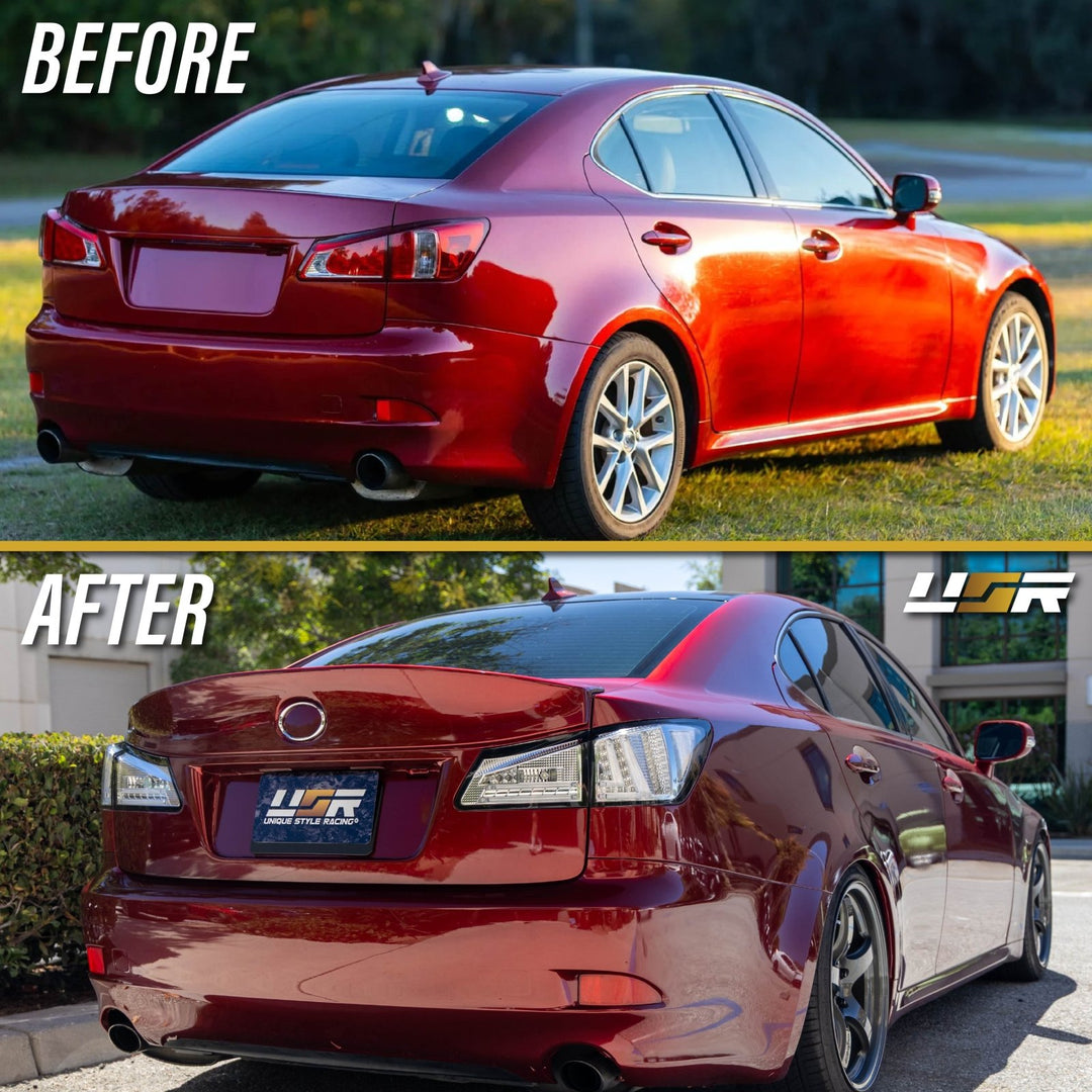 2006-2013 Lexus IS250 IS350 ISF All Clear Lens LED Tail Lights