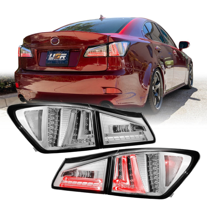 2006-2013 Lexus IS250 IS350 ISF All Clear Lens LED Tail Lights