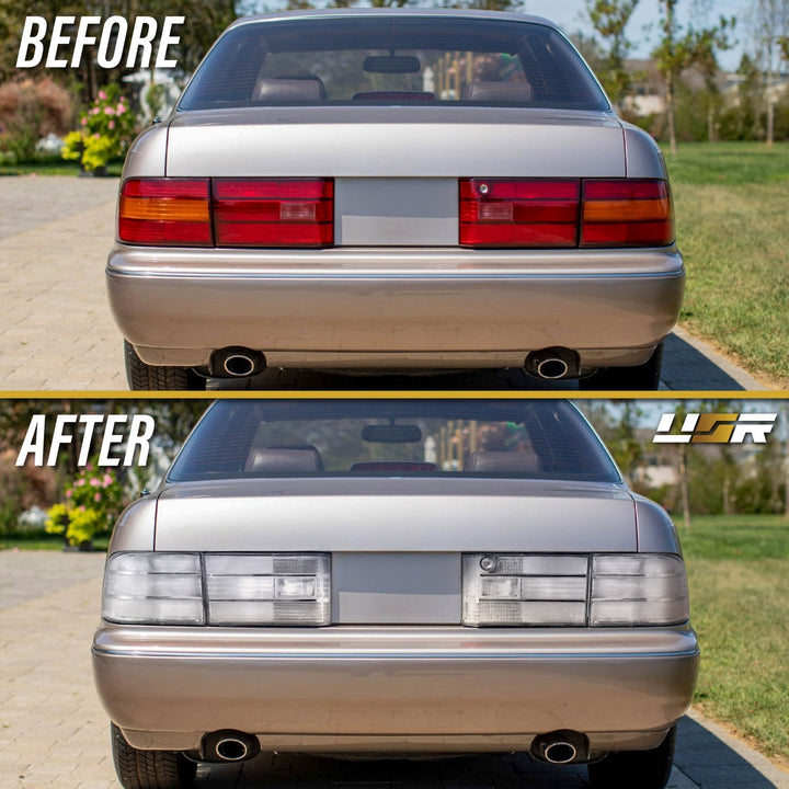 1990 - 1994 Lexus LS400 All Clear Lens 4PC Tail Light