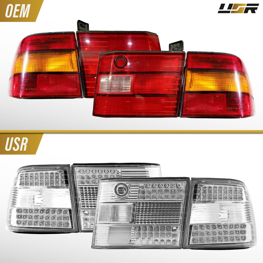 1995 - 1997 Lexus LS400 All Clear Lens LED 4PC Tail Lights