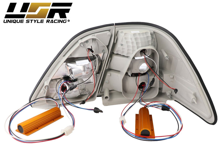 2001 - 2003 Lexus LS430 JDM Style Red/Clear LED Rear Tail Light Set