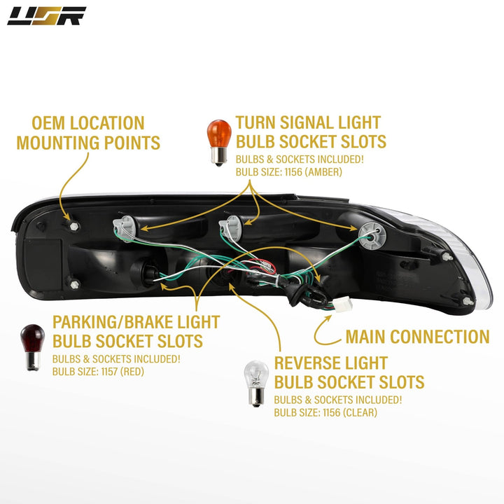1995-2000 Lexus SC300 / SC400 All Clear Lens Tail Lights
#light-source_incandescent