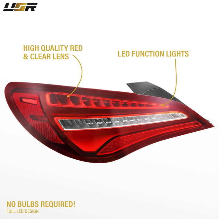 2014 - 2019 Mercedes W217 CLA Class Red / Clear Lens Full LED Tail Lights