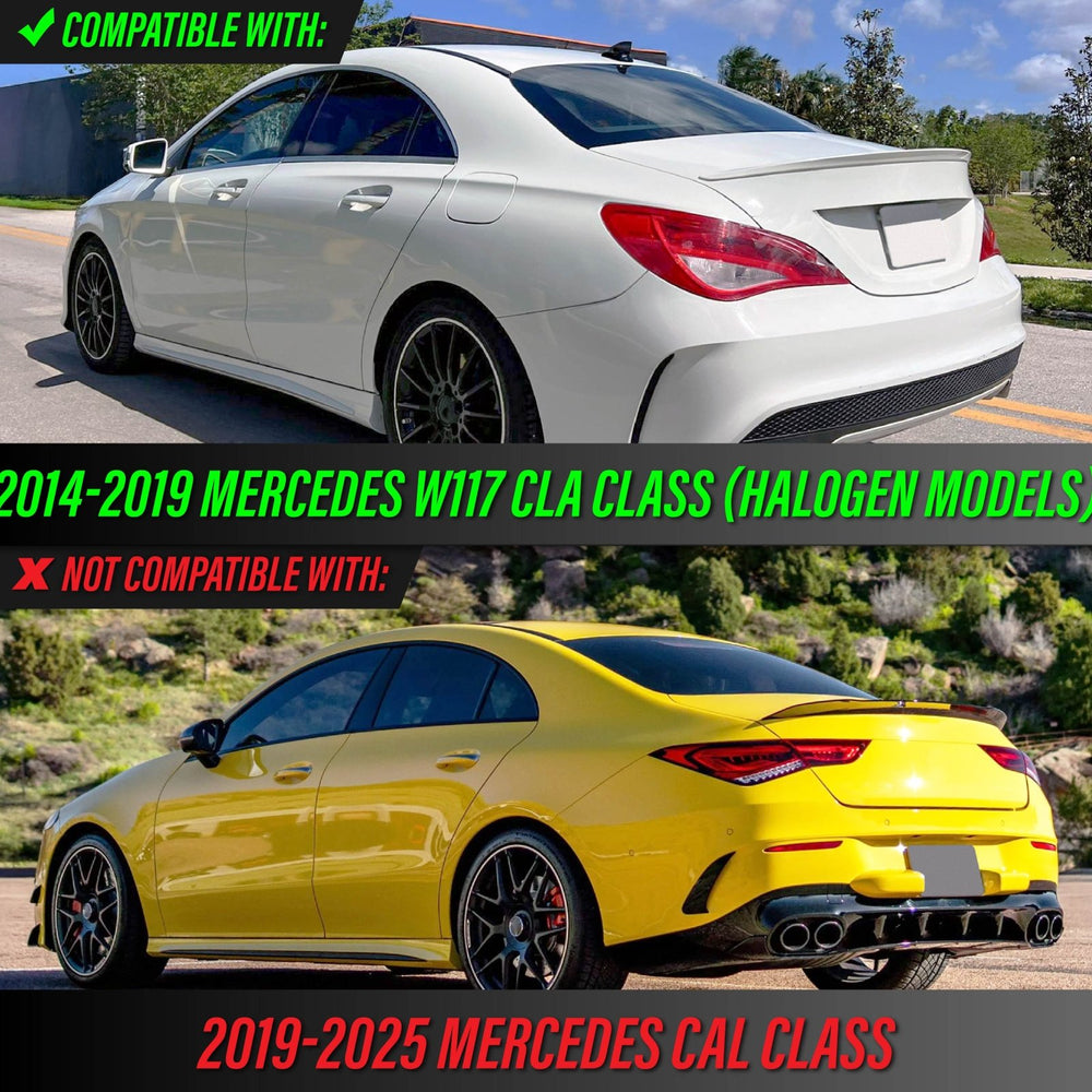 2014 - 2019 Mercedes W217 CLA Class Red / Clear Lens Full LED Tail Lights