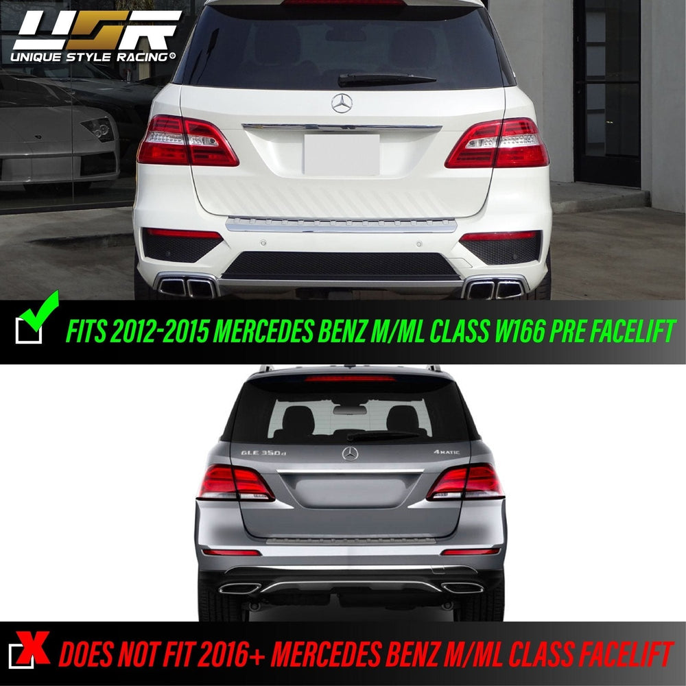 2012 - 2015 Mercedes ML Class W166 OEM GLE Style Rear 4 Piece LED Tail Light Set