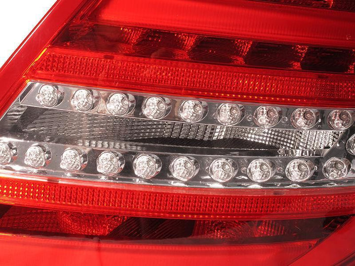 2008 - 2011 Mercedes Benz C Class W204 Facelift Style DOT / SAE Red/Clear or Red/Smoke Light Bar LED Tail Light