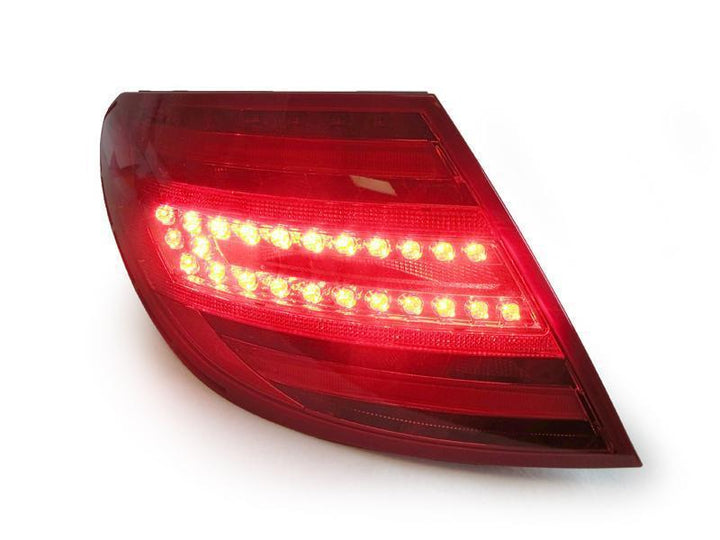 2008 - 2011 Mercedes Benz C Class W204 Facelift Style DOT / SAE Red/Clear or Red/Smoke Light Bar LED Tail Light