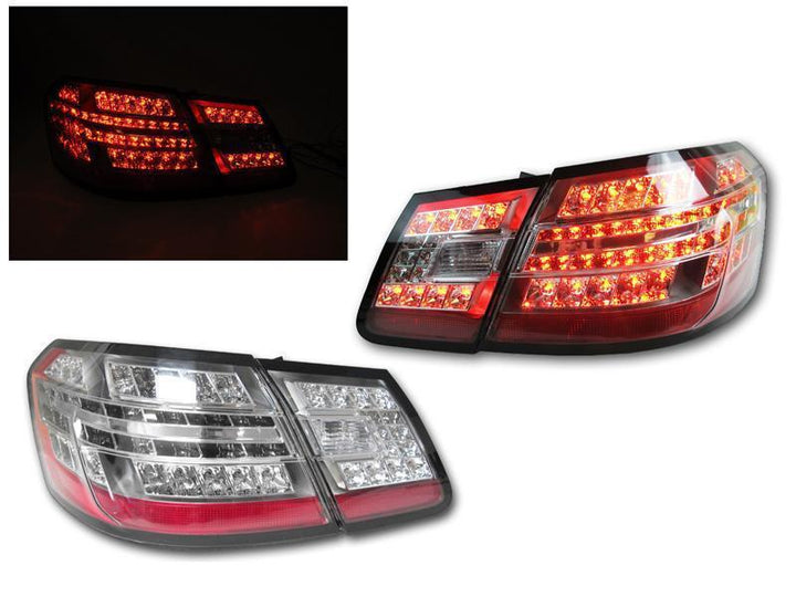 2010 - 2013 Mercedes E Class W212 4D Sedan OEM Style Euro Sport Edition Clear Lens Rear LED Tail Light