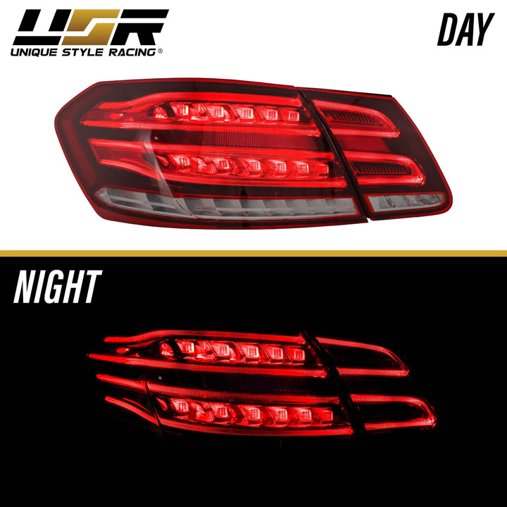 2010 - 2013 Mercedes Benz E Class W212 4D Sedan Facelift Style LED Light Bar Tail Light