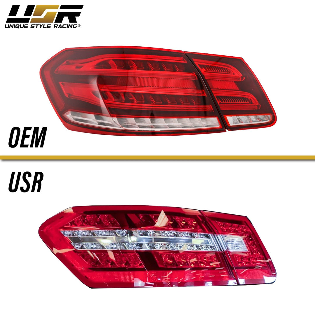 2010 - 2013 Mercedes Benz E Class W212 4D Sedan Facelift Style LED Light Bar Tail Light
