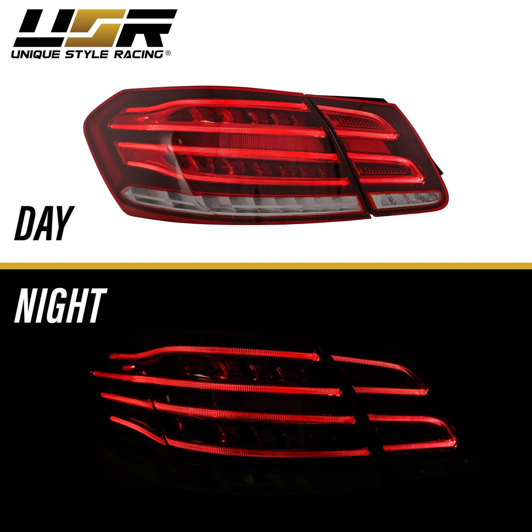 2010 - 2013 Mercedes Benz E Class W212 4D Sedan Facelift Style LED Light Bar Tail Light