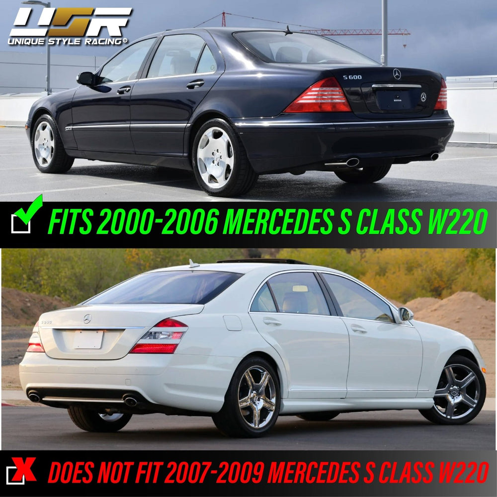 2000 - 2006 Mercedes S Class W220 Red / Clear or Smoke Lens LED Tail Light