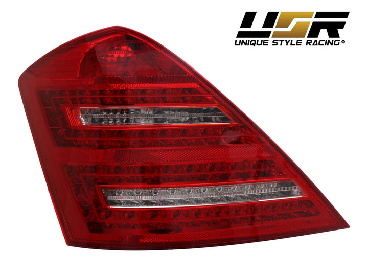 2007 - 2009 Mercedes S Class W221 Facelift Style Red/Clear LED Rear Tail Light