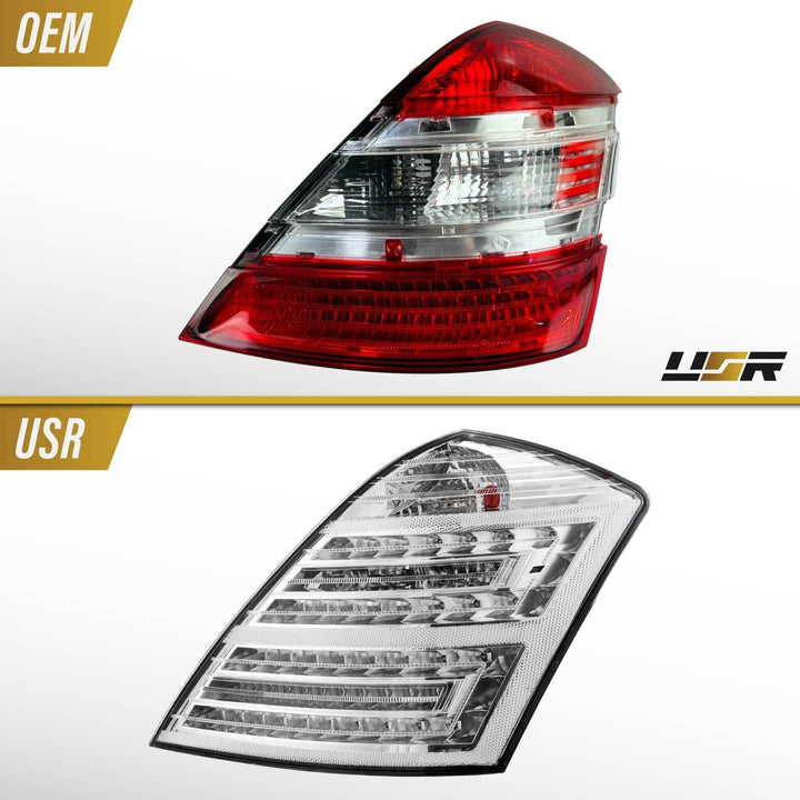 2007 - 2009 Mercedes W221 S Class Facelift Style All Clear Lens Tail Lights