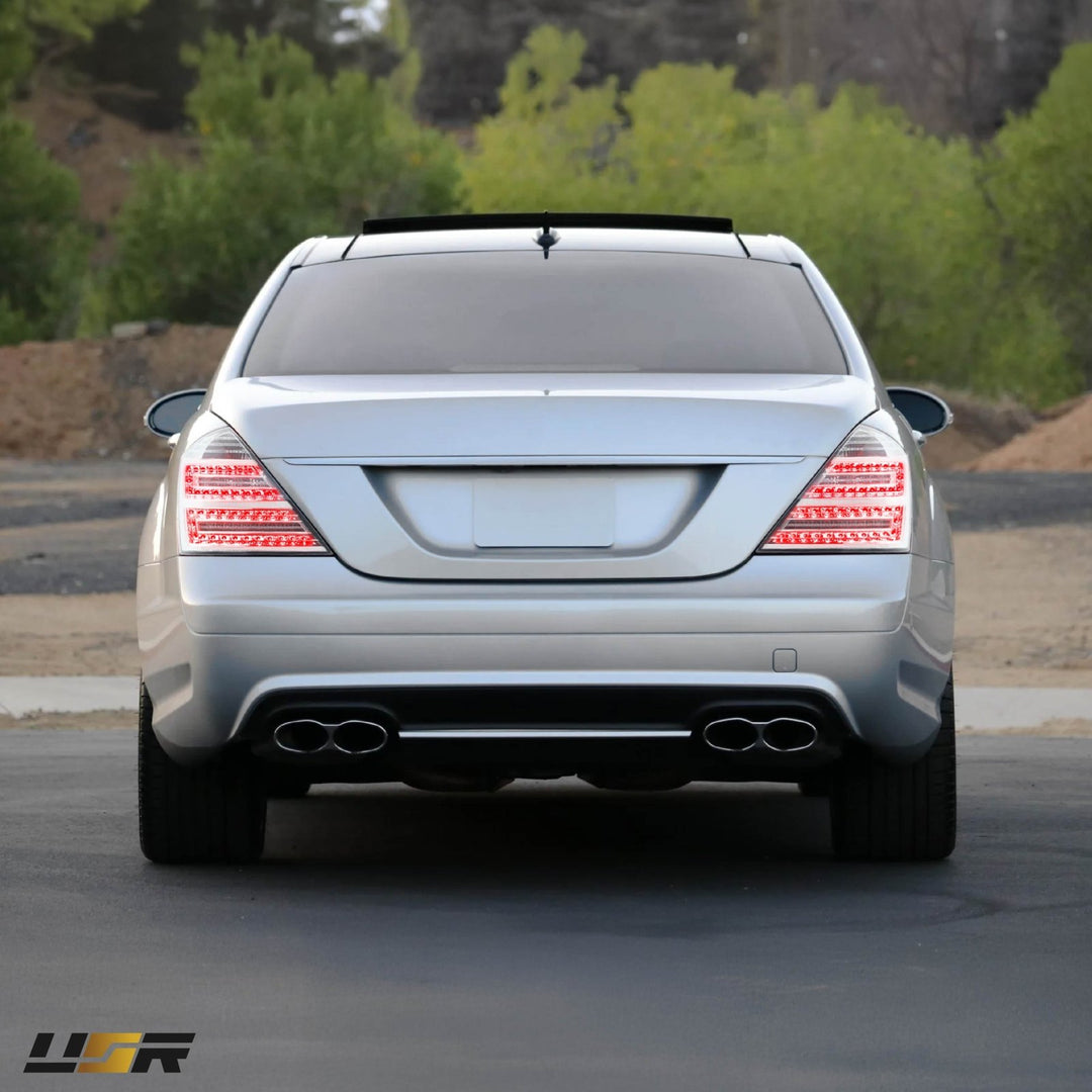 2007 - 2009 Mercedes W221 S Class Facelift Style All Clear Lens Tail Lights
