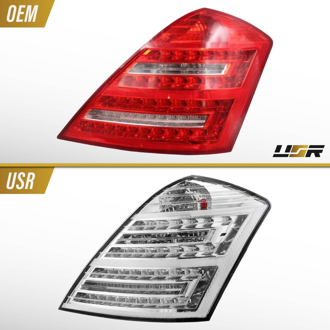 2010 - 2013 Mercedes W221 S Class All Clear Lens LED Tail Lights