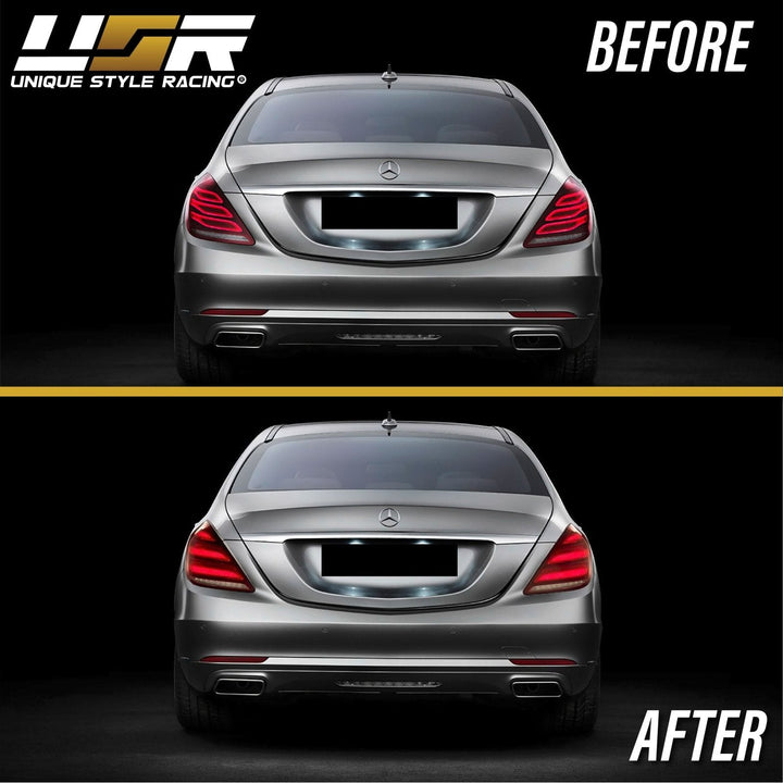 2014 - 2017 Mercedes S Class W222 Maybach AMG USA FACELIFT Plug & Play Red Lens Full LED Tail Light Set