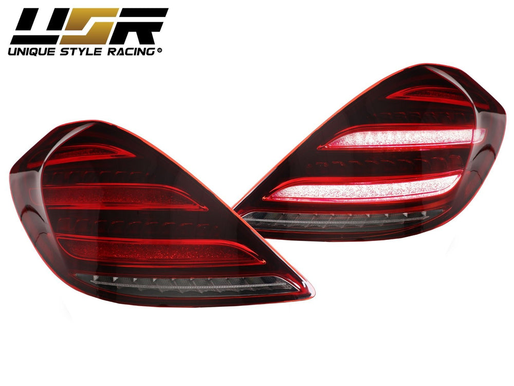 2014 - 2017 Mercedes S Class W222 Maybach AMG USA FACELIFT Plug & Play Red Lens Full LED Tail Light Set
