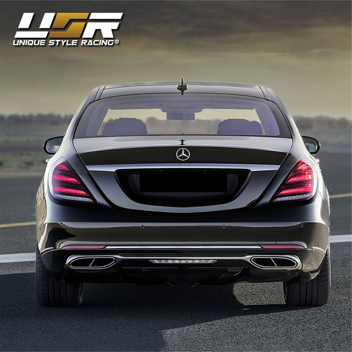 2014 - 2017 Mercedes S Class W222 Maybach AMG USA FACELIFT Plug & Play Red Lens Full LED Tail Light Set