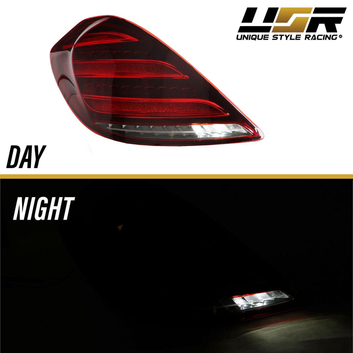 2014 - 2017 Mercedes S Class W222 Maybach AMG USA FACELIFT Plug & Play Red Lens Full LED Tail Light Set