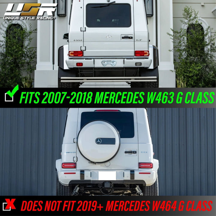 2007 - 2018 Mercedes W463 G Class w/ 2019+ W464 OEM Style LED Light Bar & LED Sequential Turn Signal Red/Clear or Smoke Lens Tail Light