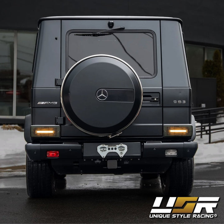 2007 - 2018 Mercedes W463 G Class w/ 2019+ W464 OEM Style LED Light Bar & LED Sequential Turn Signal Red/Clear or Smoke Lens Tail Light