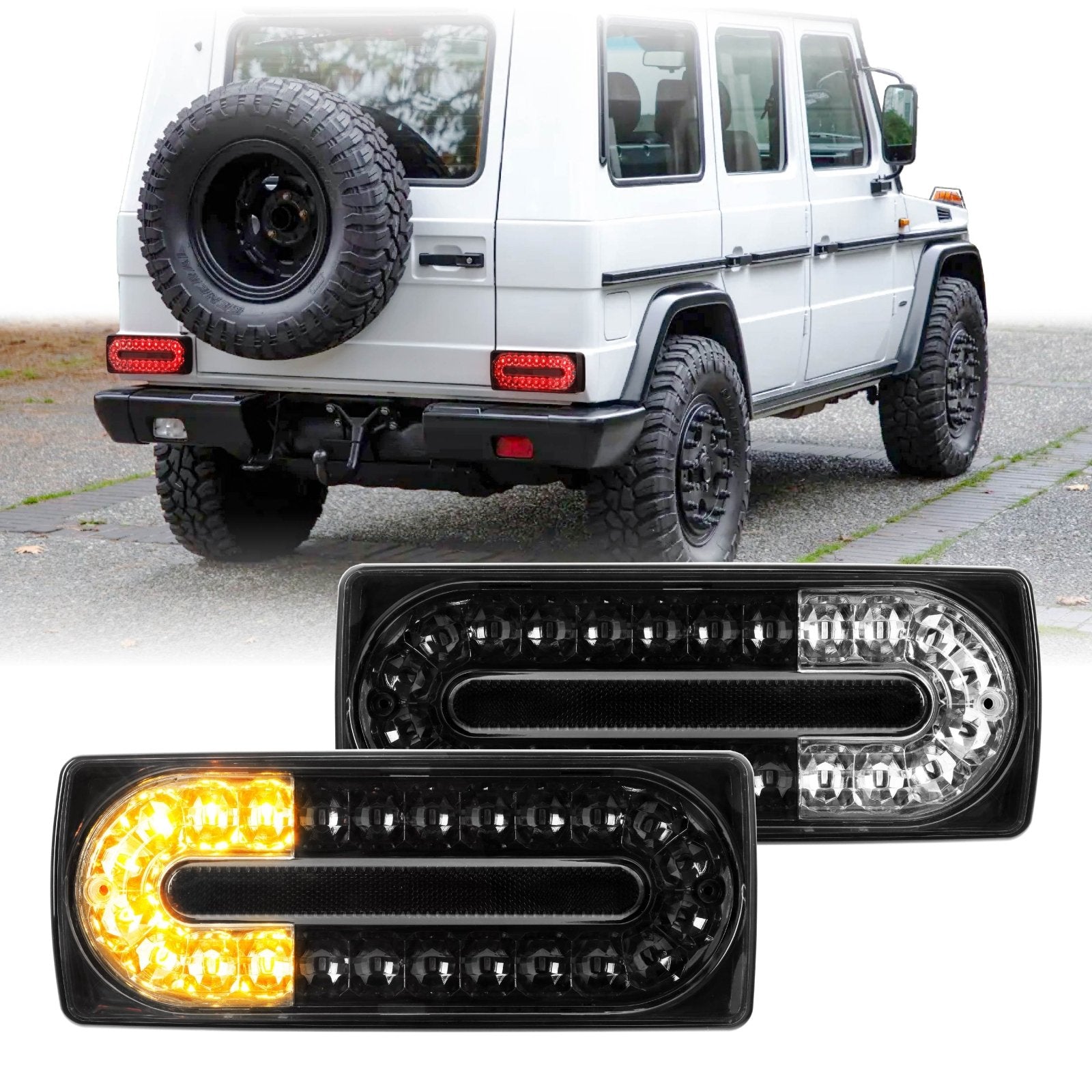 1990-2018 Mercedes G Class W463 2007+ Facelift Style LED Rear Tail