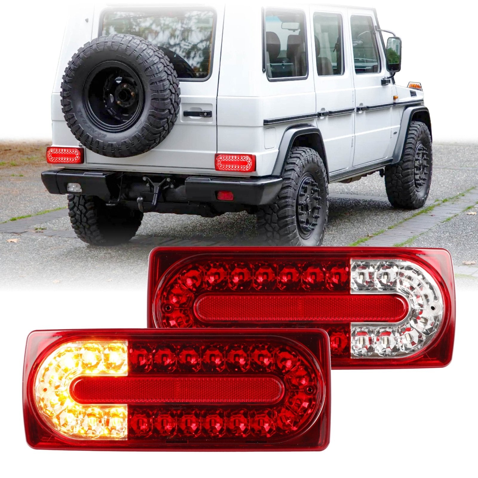 1990-2018 Mercedes G Class W463 2007+ Facelift Style LED Rear Tail