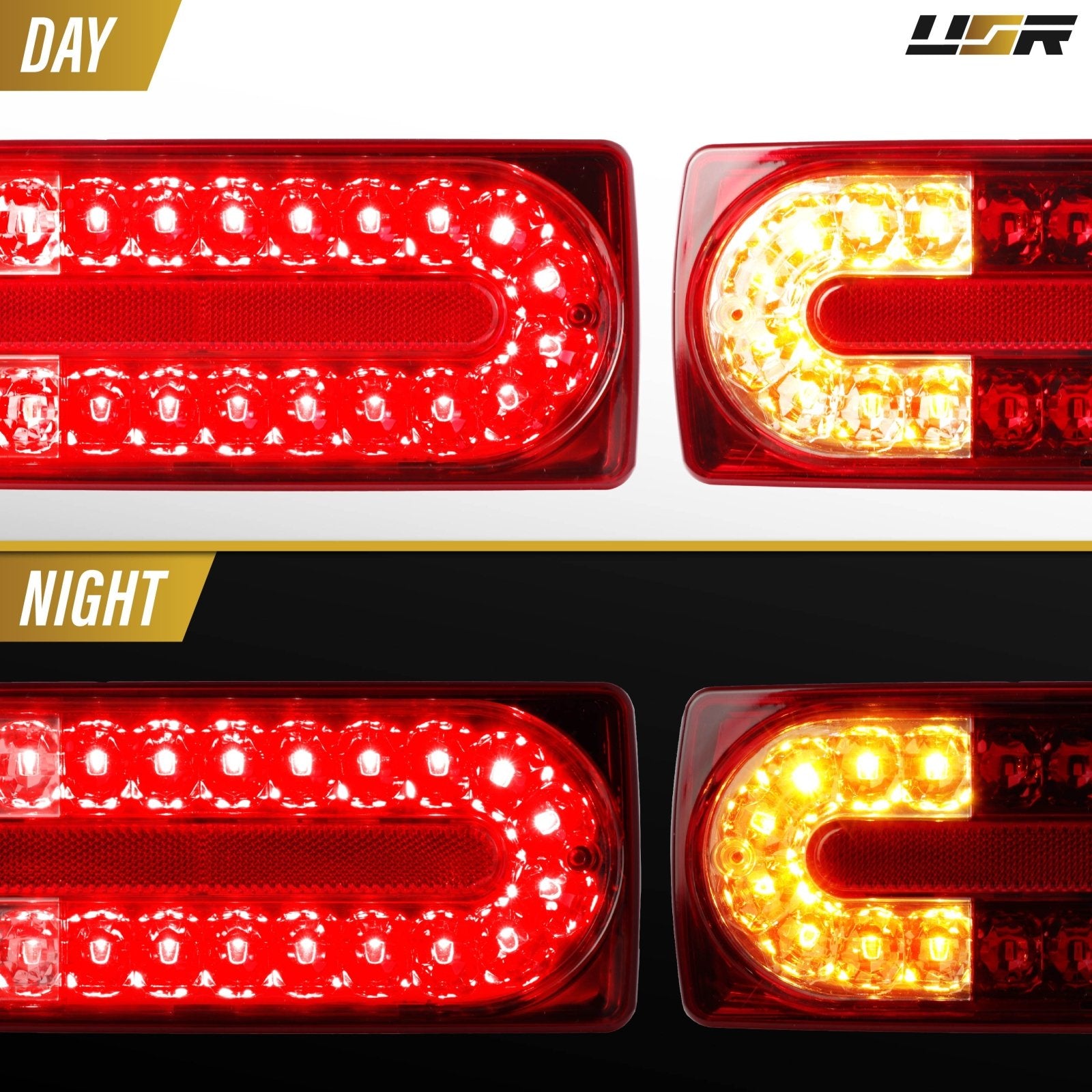 OE Style LED Tail Lights For Mercedes G-Wagon W463 (1990-2018) – Red Housing & Lens – Full Set