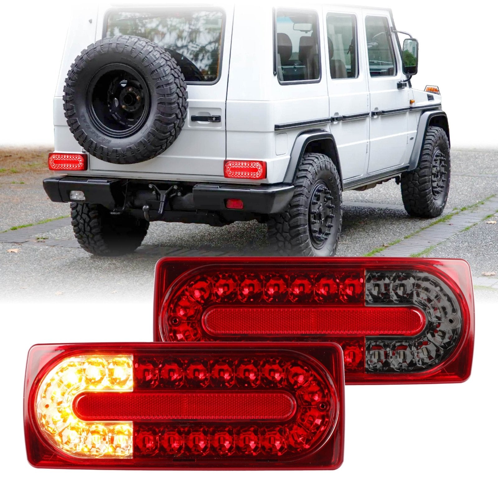 1990-2018 Mercedes G Class W463 2007+ Facelift Style LED Rear Tail