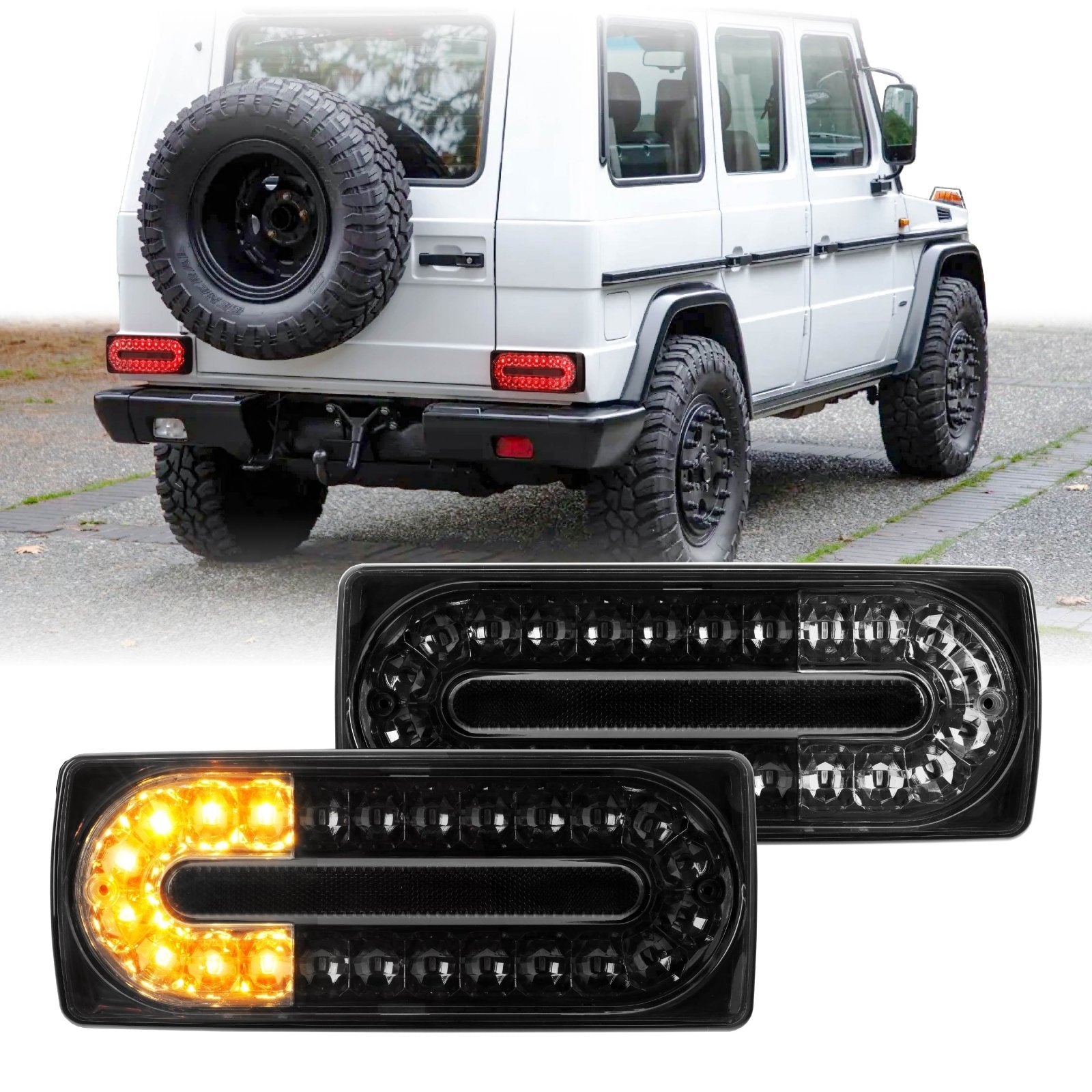 1990-2018 Mercedes G Class W463 2007+ Facelift Style LED Rear Tail