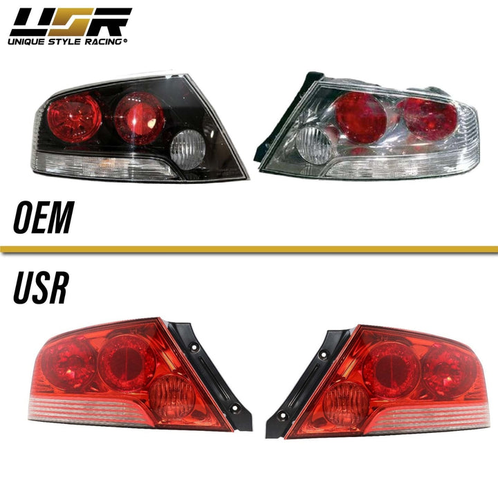 2003 - 2006 Mitsubishi Lancer Evolution EVO 8/9 OEM JDM EVO 7 Style Red/Clear Tail Light