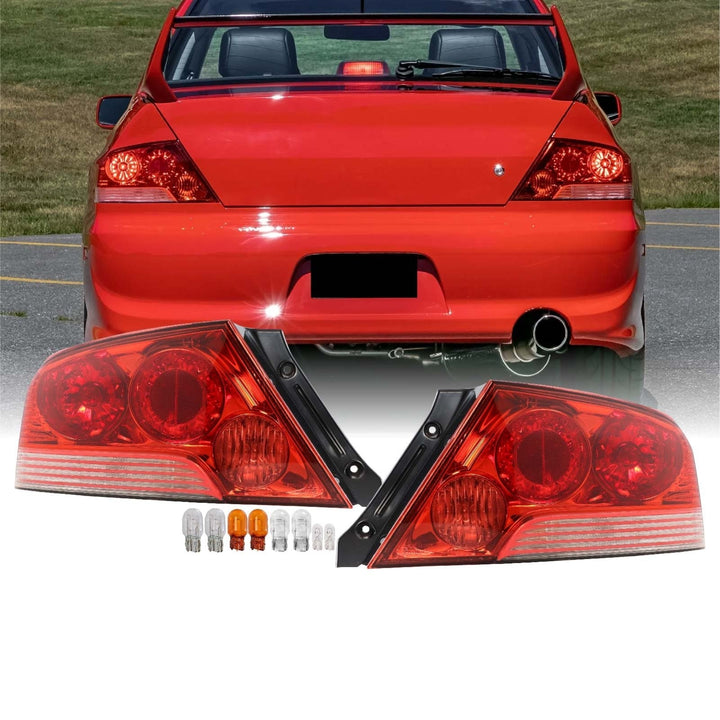 2003 - 2006 Mitsubishi Lancer Evolution EVO 8/9 OEM JDM EVO 7 Style Red/Clear Tail Light