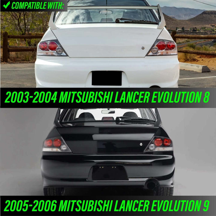 2003 - 2006 Mitsubishi Lancer Evolution EVO 8/9 Smoke OR Red/Amber OR Black/Clear LED Tail Light
