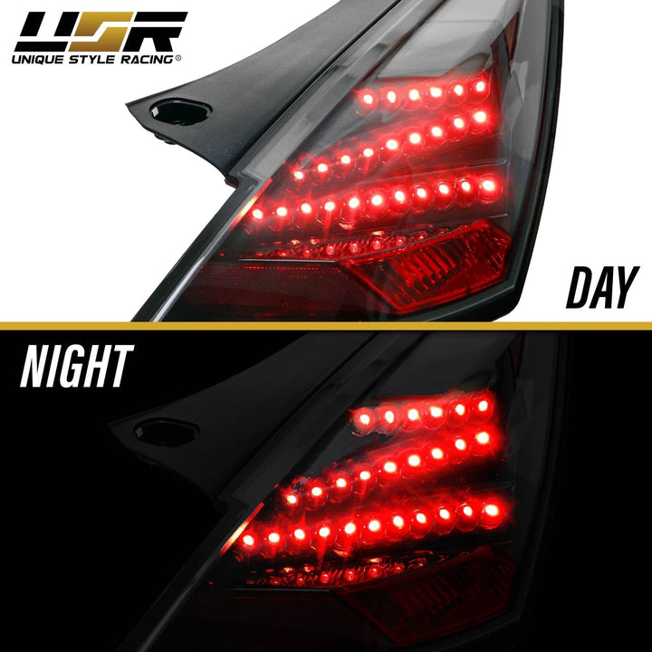 2003 - 2005 Nissan 350Z Z33 JDM 'Z' Shaped Black LED Tail Light