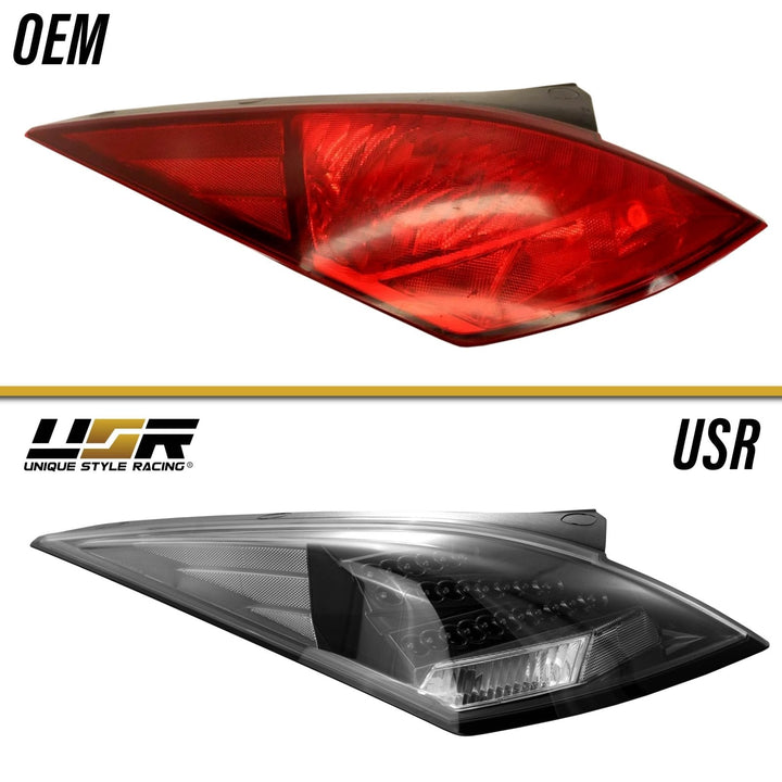 2003 - 2005 Nissan 350Z Z33 JDM 'Z' Shaped Black / Clear Monochrome Lens LED Tail Light
