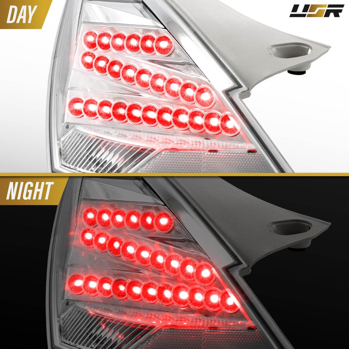 2003 2004 2005 2006 2007 2008 2009 Nissan 350Z 350 Z 33 Z33 JDM 'Z' Shaped All Clear Lens LED Tail Light

#fit-type_pre-facelift-halogen-models