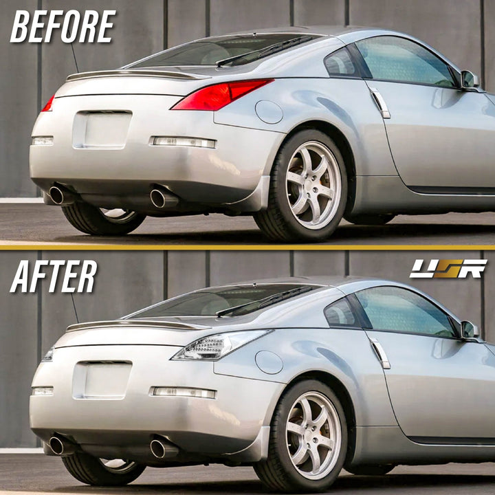2003 2004 2005 2006 2007 2008 2009 Nissan 350Z 350 Z 33 Z33 JDM 'Z' Shaped All Clear Lens LED Tail Light

#fit-type_pre-facelift-halogen-models