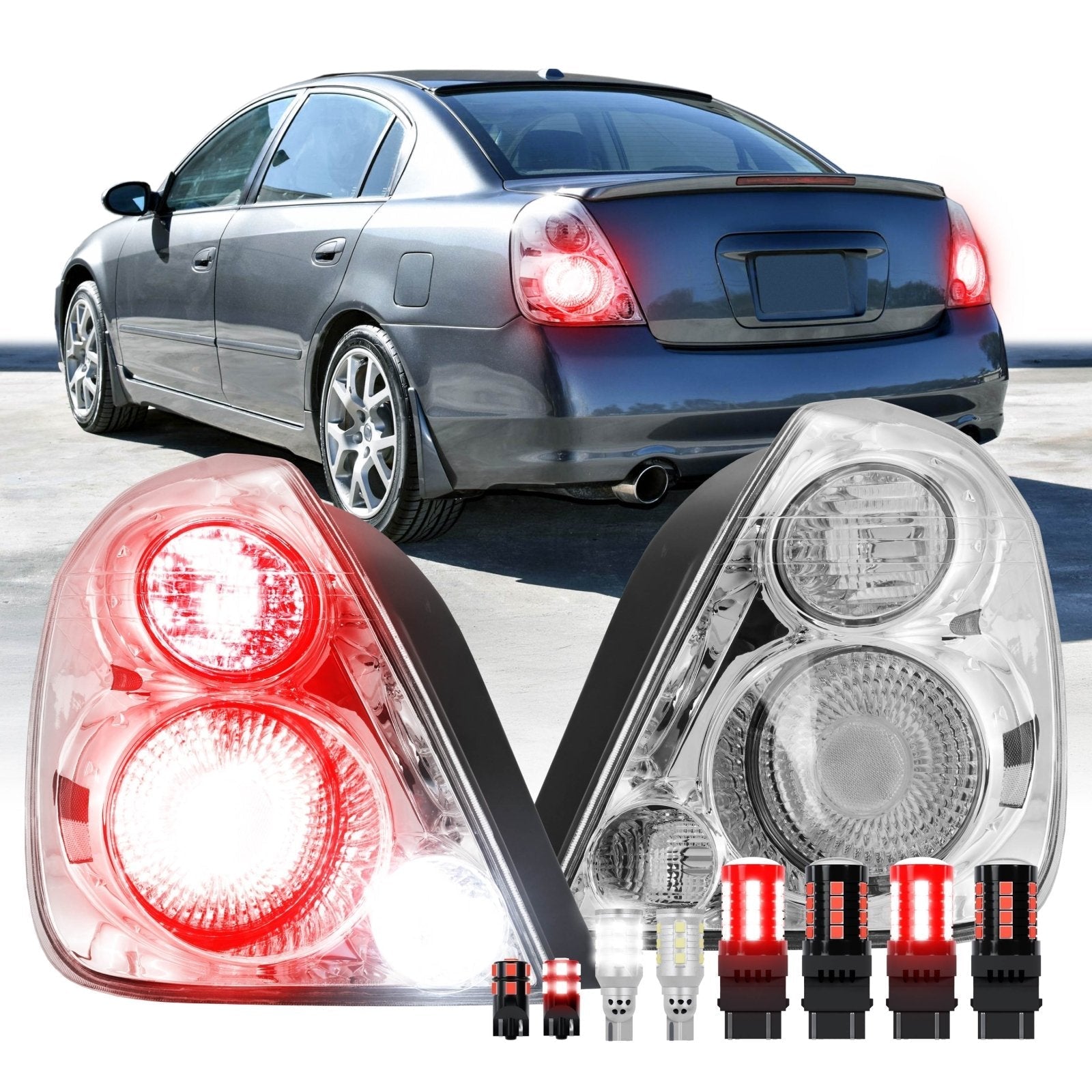 Jenuo Rear Light Assembly Compatible with Nissan Altima 4 Door Sedan 2007-2012 2007 2008 2009 2010 2011 2012 Driver and Passenger Side Rear Brake Lamp Jenuo Rear Light Assembly Compatible with Nissan Altima 4 Door Sedan 2007-2012 2007 2008 2009 2010 2011 2012 Driver and Passenger Side Rear Brake Lamp