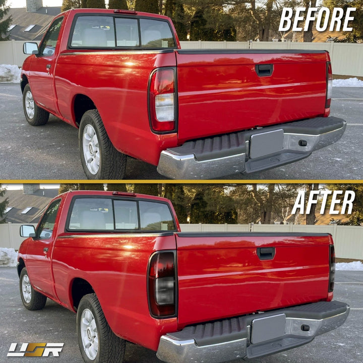 1998 - 2004 Nissan Frontier Dark Red Smoked Lens Tail Lights