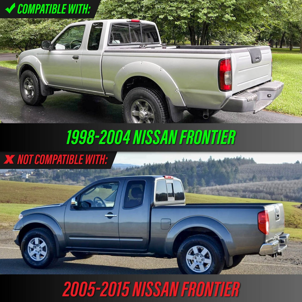 1998 - 2004 Nissan Frontier Dark Red Smoked Lens Tail Lights