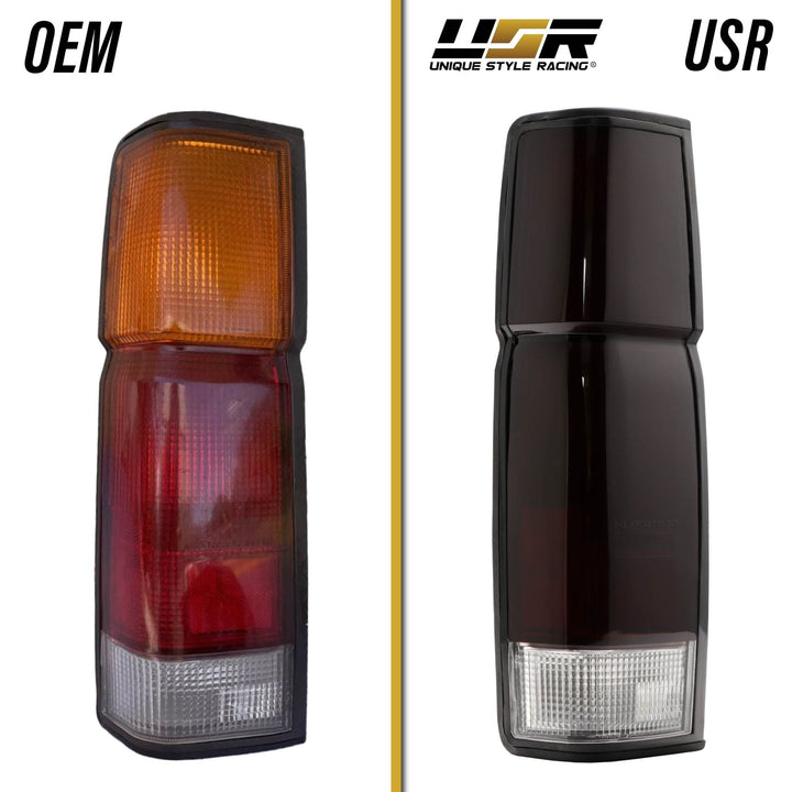 1986 - 1997 Nissan Hardbody Pickup Truck Dark Red Lens Tail Lights