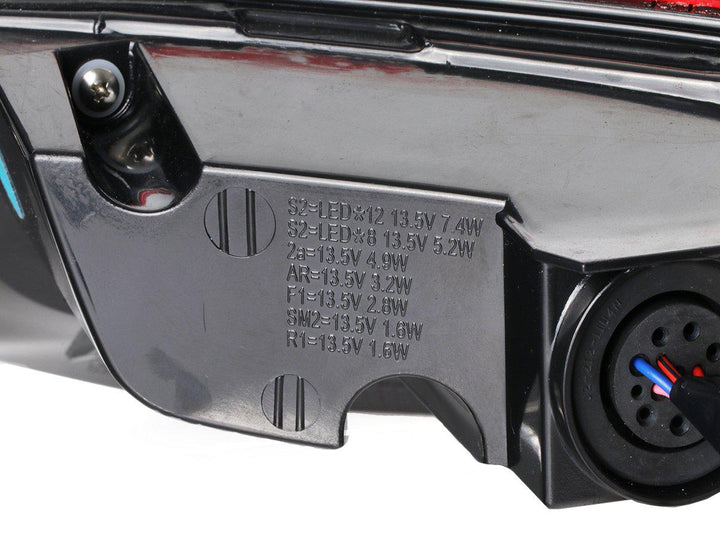 2009 - 2012 Porsche 911 Carrera 997.2 Chassis 991 Style Red/Clear LED Light Bar Rear Tail Light Set