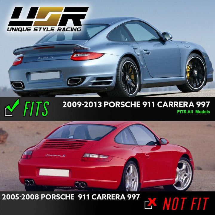 2009 - 2012 Porsche 911 Carrera 997.2 Chassis 991 Style Red/Clear LED Light Bar Rear Tail Light Set