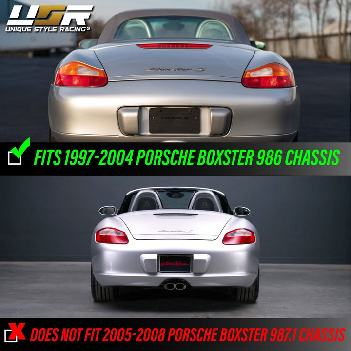 1997-2004 Porsche Boxster 986 Chassis Roadster Red/Clear or Red/Smoke LED Rear Tail Light

#lens-color_red-clear-lens