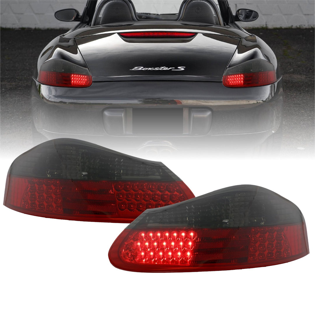 1997 - 2004 Porsche Boxster 986 Chassis Roadster Red/Clear or Red/Smoke LED Rear Tail Light