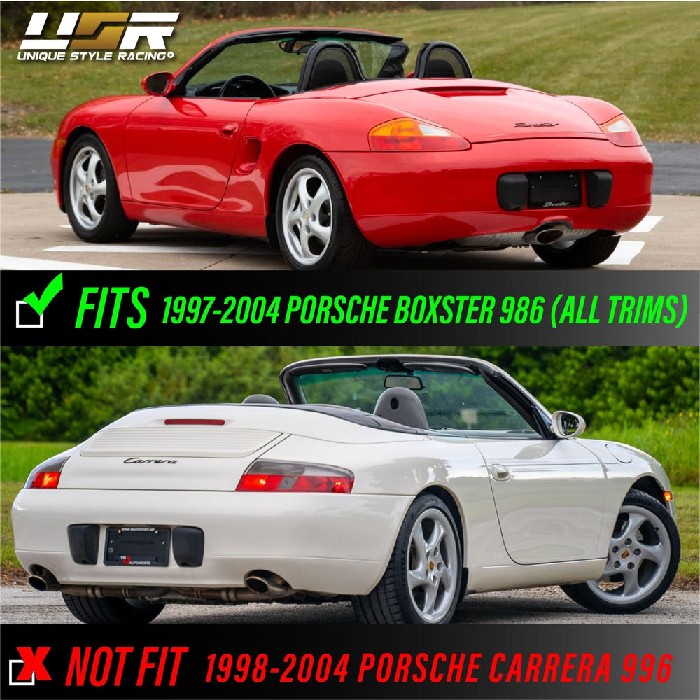 1997 - 2004 Porsche Boxster 986 Chassis 718 Style Black/Red or Smoke/Clear Lens LED Light Bar Tail Lights