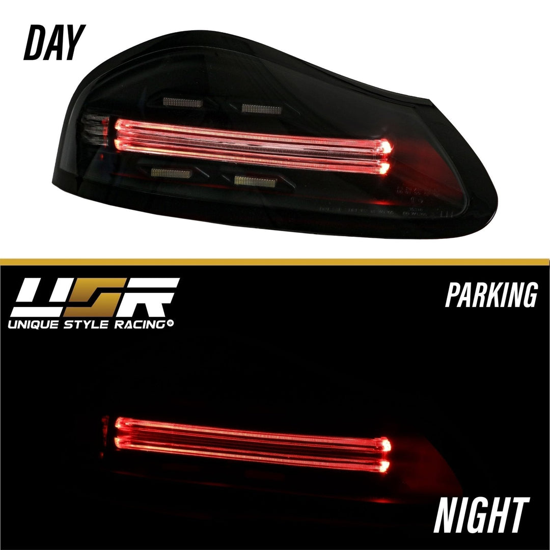 1997 - 2004 Porsche Boxster 986 Chassis 718 Style Black/Red or Smoke/Clear Lens LED Light Bar Tail Lights

#color_718-style-black-housing-clear-lens-red-bar