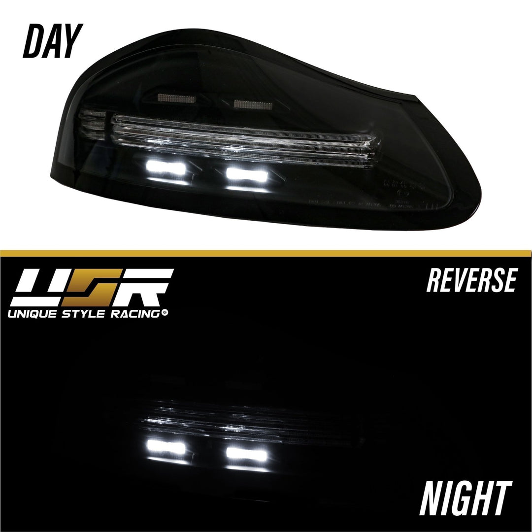 1997 - 2004 Porsche Boxster 986 Chassis 718 Style Black/Red or Smoke/Clear Lens LED Light Bar Tail Lights